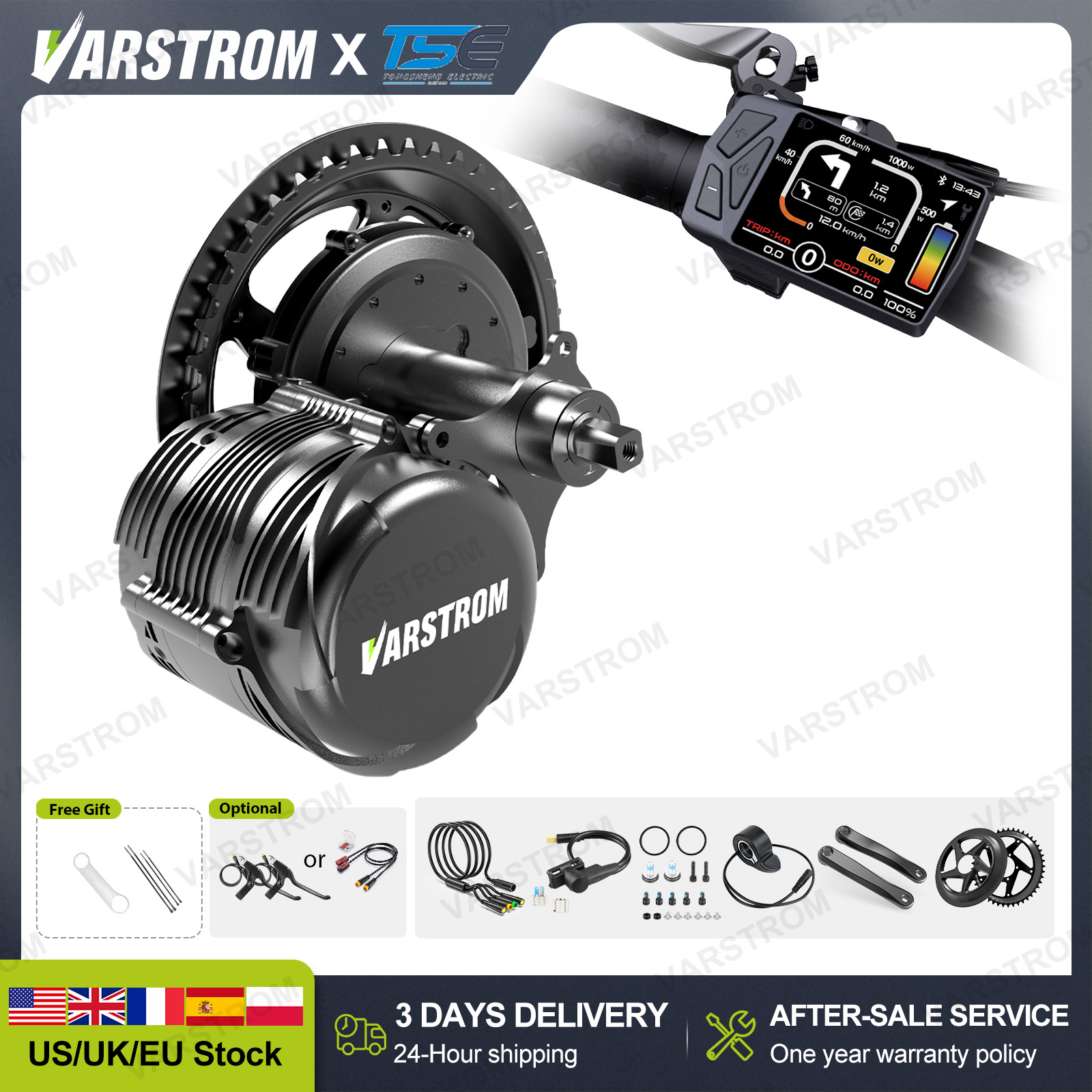 Mid Drive Conversion Kit 1000W - [USA Stock ] Tongsheng 750W TSDZ8